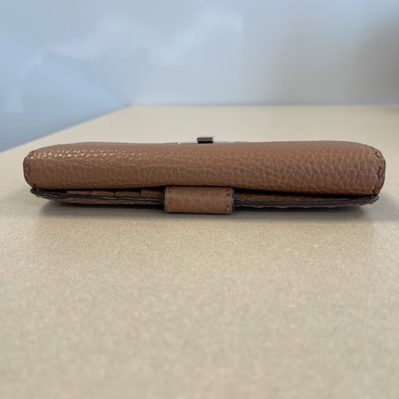 FENDI Selleria Leather Peekaboo Long Wallet  - Brown - Preowned - Picture 8 of 14